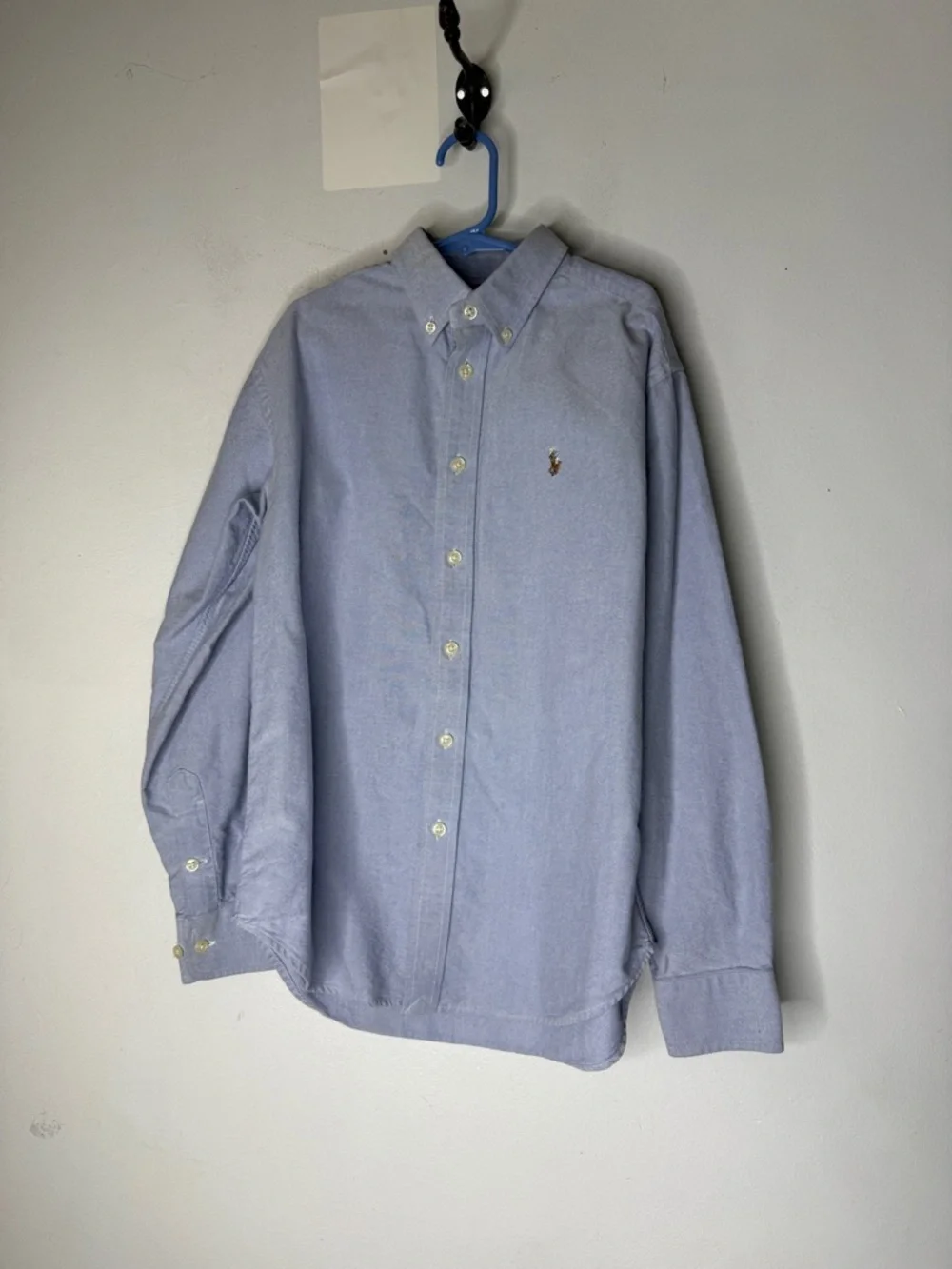 Vintage Ralph Lauren Blue Collar Button Down Oxford Boys Size‎ 12